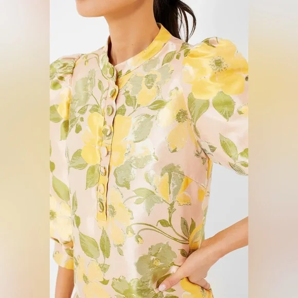 POMANDER PLACE small Daylily Jacquard Samantha Dress EUC - Picture 2 of 7